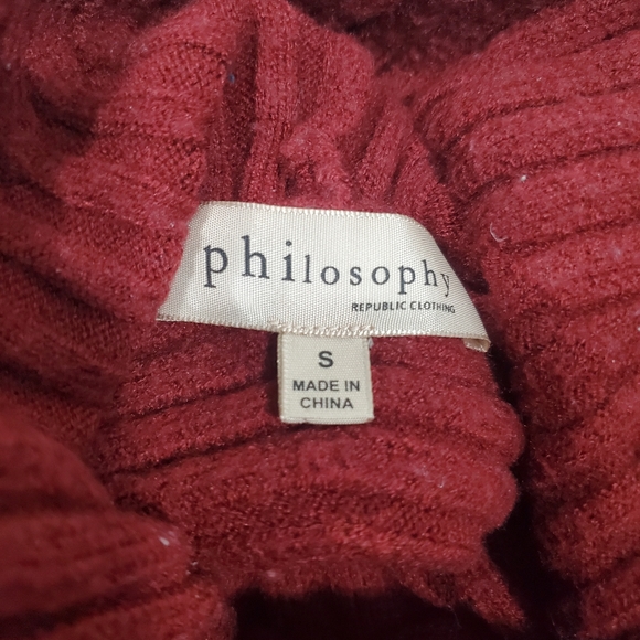 PHILOSOPHY Ovrsizd Turtleneck Batwing Sweater Sz S - Picture 7 of 7